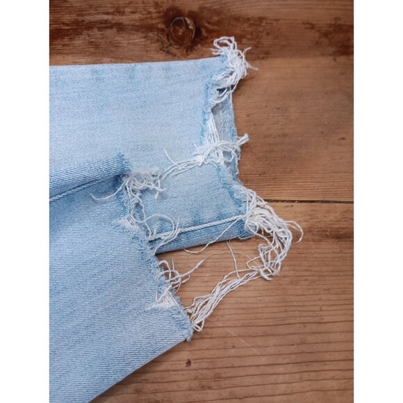 Frame Jeans Womens 27 Le Skinny De Jeanne Crop Light Wash Distressed Stretch - Picture 4 of 8